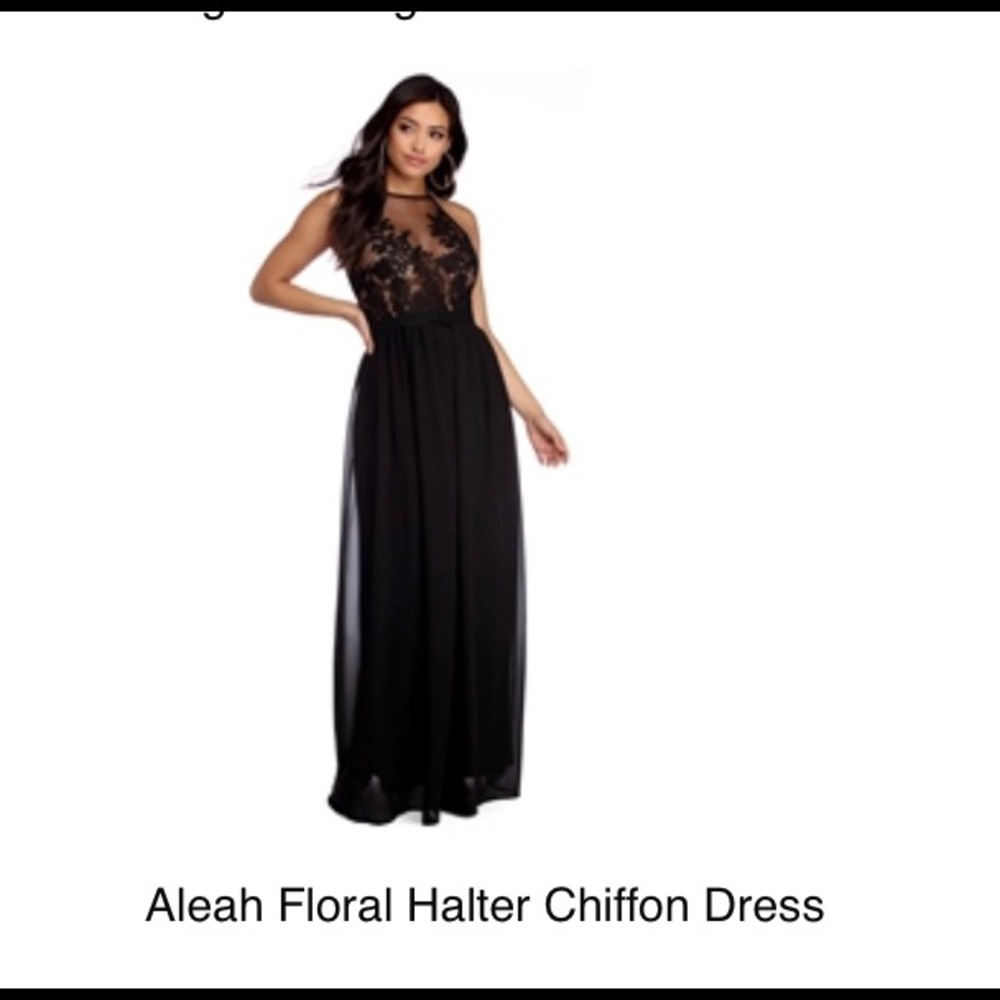 Chiffon black dress